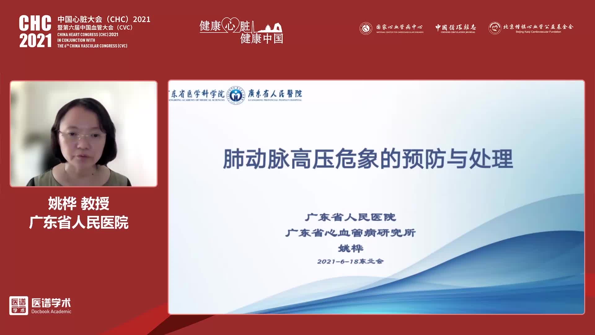 姚桦 肺动脉高压危像的预防与处理