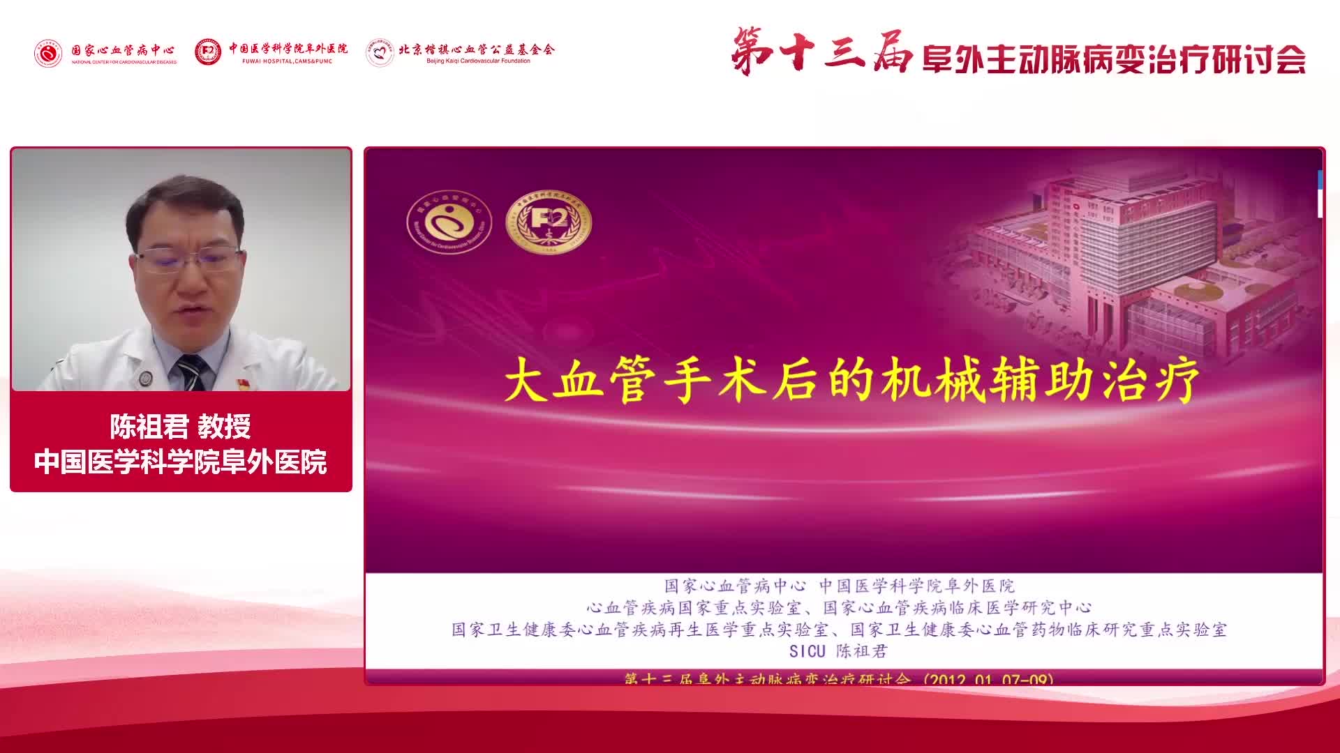 陈祖君-大血管手术后的机械辅助治疗